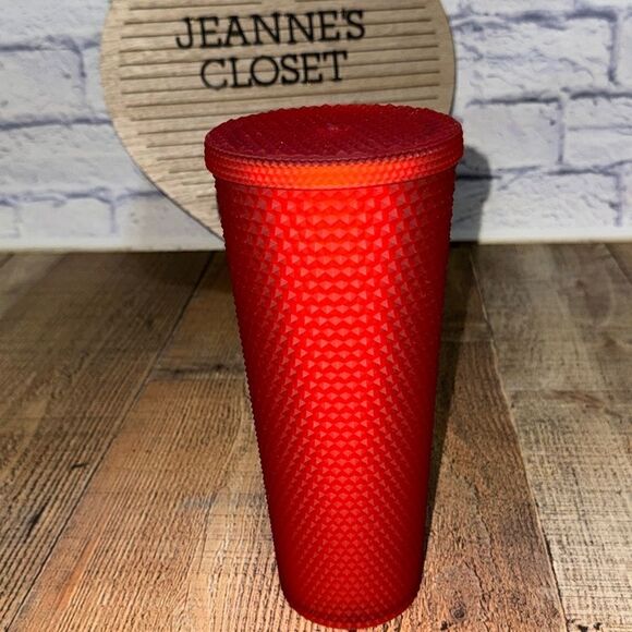 Starbucks Studded Tumble Venti Cup Red Jelly Coffee Cup Mug *has flaw - Picture 7 of 10